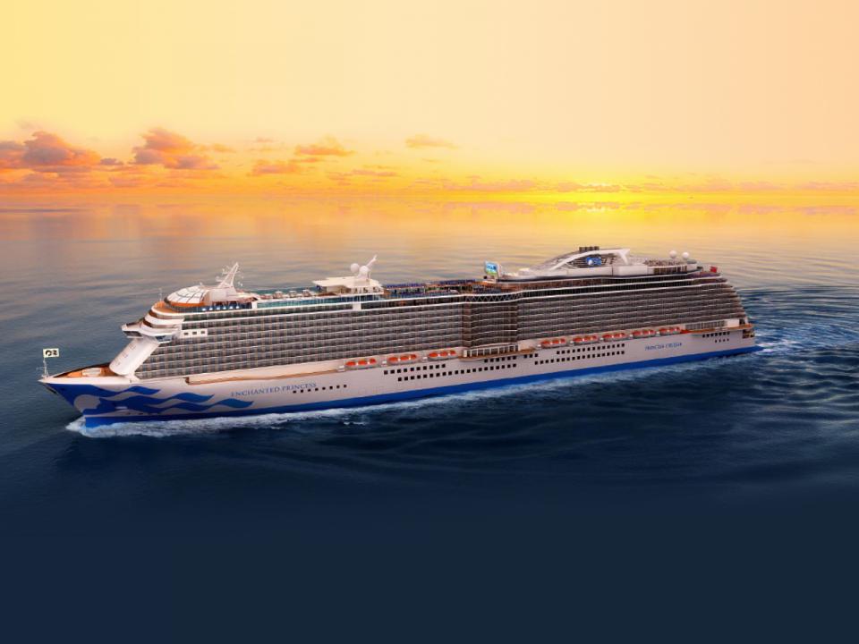 Cruise ship approaching the coast on The Glasshouse Baltic